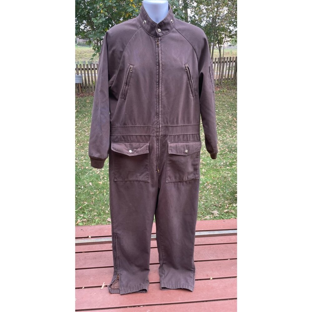 Vintage Sears Work N Leisure Brown Coverall Workwear Jumpsuit Mens 44 Tall